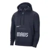 Air Jordan Dallas Mavericks Courtside Statement Edition Nba Fleece Pullover Hoodie 'navy' In Blue