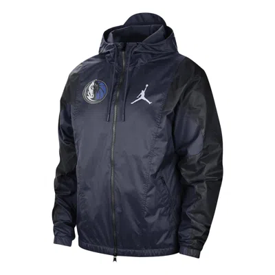 Air Jordan Dallas Mavericks Courtside Statement Jacket 'blue' In Black