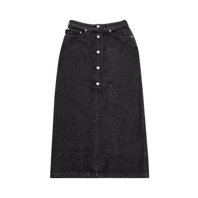 Pre-owned Air Jordan Denim Skirt 'black' | Women's Size L