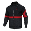 Air Jordan Diamond Cement Jacket Running Training Sports Hooded Jacket Black Red