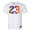 Air Jordan Dna Printing Mesh Breathable Sports Round Neck Short Sleeve White