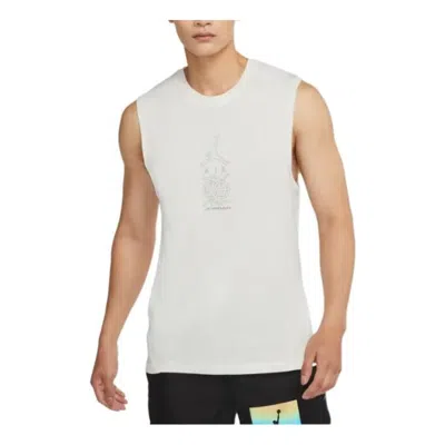 Air Jordan Dongdan Logo Printing Sleeveless Training White Vest