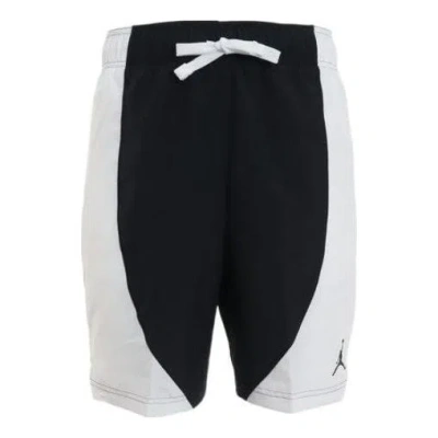 Air Jordan Drawstring Athleisure Casual Sports Breathable Shorts Colorblock In Black