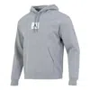 Air Jordan Drawstring Knit Hoodie Men's Grey In Gray