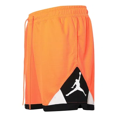 Air Jordan Dri-fit Basketball Sports Training Splicing Shorts Orange
