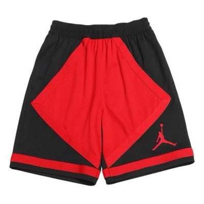 Air Jordan Dri-fit Flying Man Logo Splicing Sports Shorts Red/black