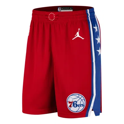 Air Jordan Dri-fit Nba Swingman Basketball Shorts 'philadelphia 76ers' In Red
