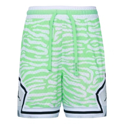 Air Jordan Dri-fit Sport Bc Diamond Casual Sports Breathable Stripe Shorts Mint Green