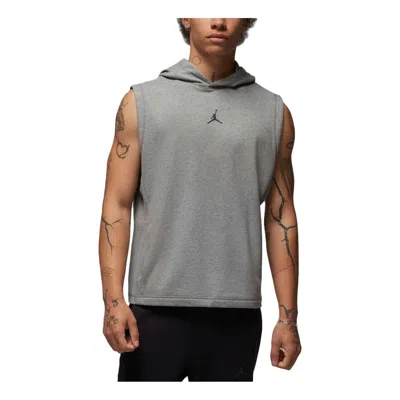 Air Jordan Dri-fit Sport Sleeveless Breathable Pullover Hooded Vest 'grey' In Gray