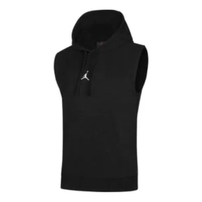 Air Jordan Dri-fit Sport Sleeveless Breathable Solid Color Pullover Hooded Vest Black