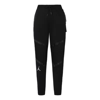 Air Jordan Dri-fit Zion Big Pocket Patchwork Print Knit Sports Bundle Feet Pants Black