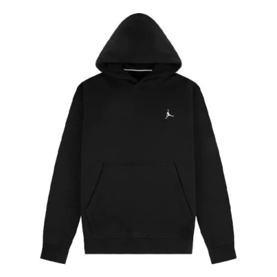 Air Jordan Embroidered Logo Sports Fleece Hoodie 'black'