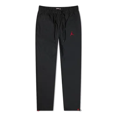 Air Jordan Embroidered Solid Color Drawstring Sports Pants Men's Black