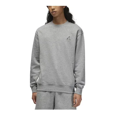 Air Jordan Embroidered Solid Color Pullover Hoodie Men's Grey In Gray