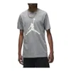 Air Jordan Essential Short Sleeve Crew 3 T-shirt 'carbon Heather' In Gray