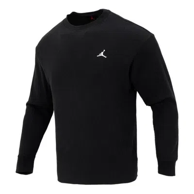 Air Jordan Essential Waffle Knit Long Sleeve Top Asia Sizing 'black'