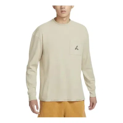 Air Jordan Essential Winter Long Sleeve T-shirt 'beige' In Neutral