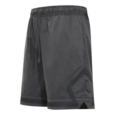 Air Jordan Essentials Diamond Shorts 'dark Smoke Grey' In Black