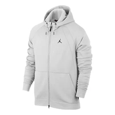 Air Jordan Essentials Logo Jacket 'white Black' In Gray
