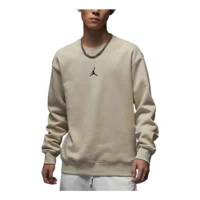 Air Jordan Essentials Logo Sweatshirt 'sand' In Gray