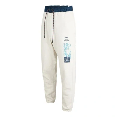 Air Jordan Essentials Mountainside Casual Sports Lacing Printing Long Pants 'white'