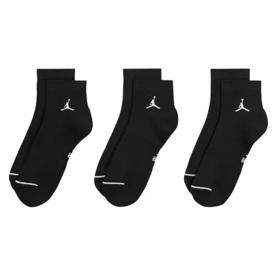 Pre-owned Air Jordan Everyday Ankle Socks (3 Pairs) 'black/white' | Men's Size L