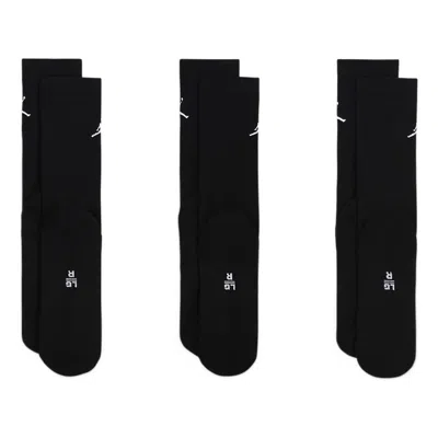 Air Jordan Everyday Crew Socks (3 Pair) In Black