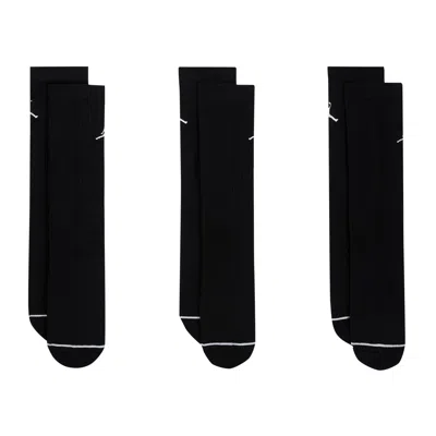 Pre-owned Air Jordan Everyday Crew Socks (3 Pairs) 'black/white' | Men's Size L