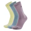 Air Jordan Everyday Max Crew Basketball Socks 'lilac Blue Yellow' In Multi