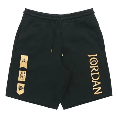 Air Jordan Fleece Bronzing Pure Cotton Sports Knit Shorts Black