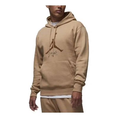 Air Jordan Fleece Hoodie Asia Sizing 'hemp Light British Tan' In Brown