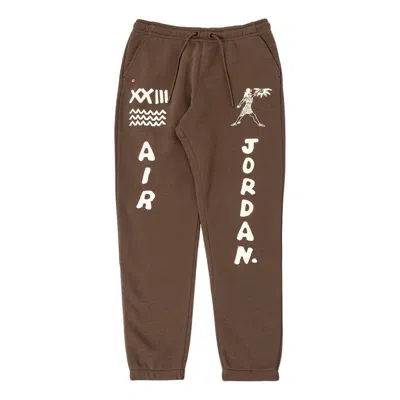 Air Jordan Flight Artist Series Sweatpants 'tan' In Brown