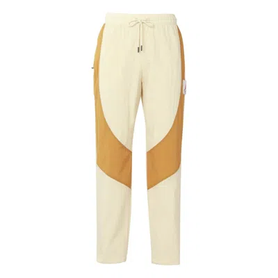 Air Jordan Flight Contrasting Colors Breathable Drawstring Sports Pants Yellow In Neutral