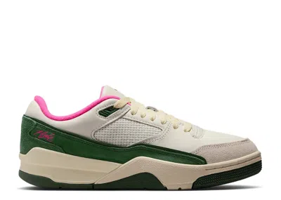 Air Jordan Flight Court  'sail/fir/coconut Milk/pink Blast' In White