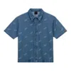 Air Jordan Flight Denim Print Denim Shirt 'blue'