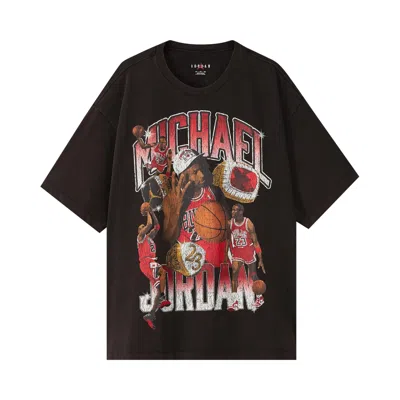 Pre-owned Air Jordan Flight Essentials Oversized T-shirt 'black/varsity Red' | Men's Size Xxl