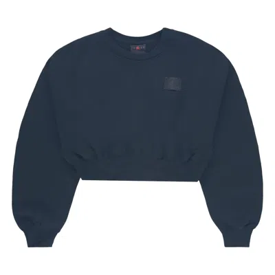 Pre-owned Air Jordan Flight Fleece Cropped Sweatshirt 'black' | Women's Size Xs
