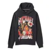 Air Jordan Flight Fleece Graphic Pullover Hoodie 'off Noir' In Black