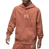 Air Jordan Flight Fleece Pullover Hoodie 'orange Red' In Brown