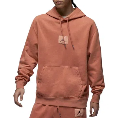 Air Jordan Flight Fleece Pullover Hoodie 'orange Red' In Brown