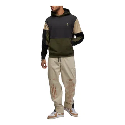Air Jordan Flight Heritage Hoodie 'green Off Noir' In Multi