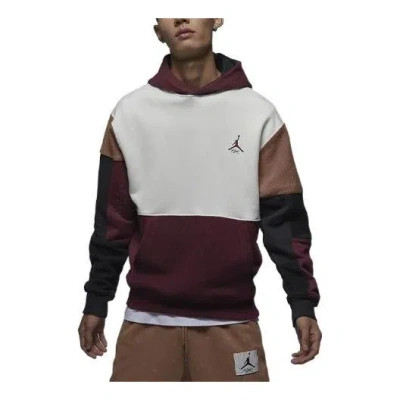 Air Jordan Flight Heritage Hoodie 'white Brown' In Multi