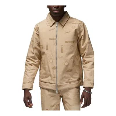 Air Jordan Flight Heritage Jacket 'desert' In Brown