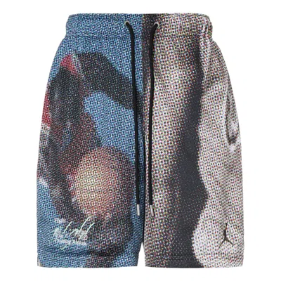 Air Jordan Flight Heritage Pattern Printing Lacing Shorts Multicolor