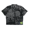 Air Jordan Flight Knitting Printing Wide Loose Basketball Short Sleeve Shirt Men's Black