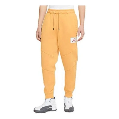 Air Jordan Flight Mens Casual Fleeced Sports Pants Yellow