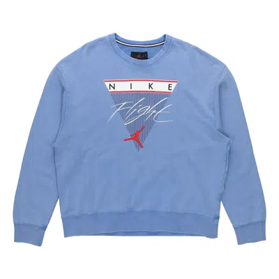 Air Jordan Flight Mens Casual Sports Crew-neck Blue