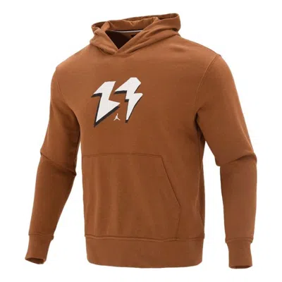 Air Jordan Flight Mvp Fleece Pullover Hoodie Asia Sizing 'light British Tan' In Brown