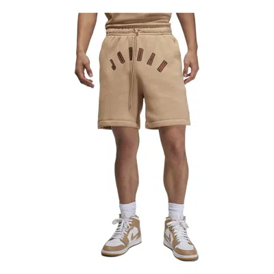 Air Jordan Flight Mvp Fleece Shorts 'hemp' In Brown