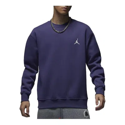 Air Jordan Flight Mvp Graphic Fleece Crew-neck Sweatshirt 'blue' In Black